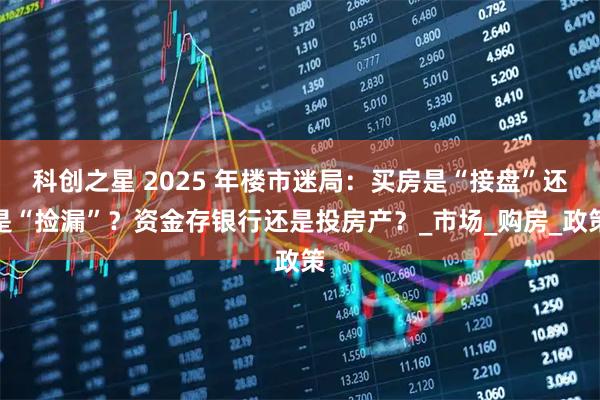 科创之星 2025 年楼市迷局：买房是“接盘”还是“捡漏”？资金存银行还是投房产？_市场_购房_政策